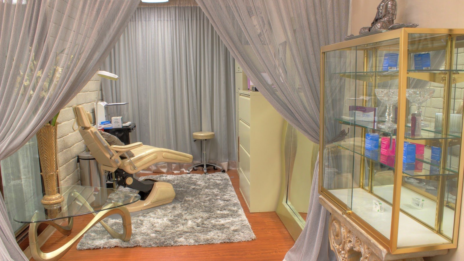 Clean, professional medical spa treatment room with neutral tones at Transitions Weight Loss Empowerment Center in Reno