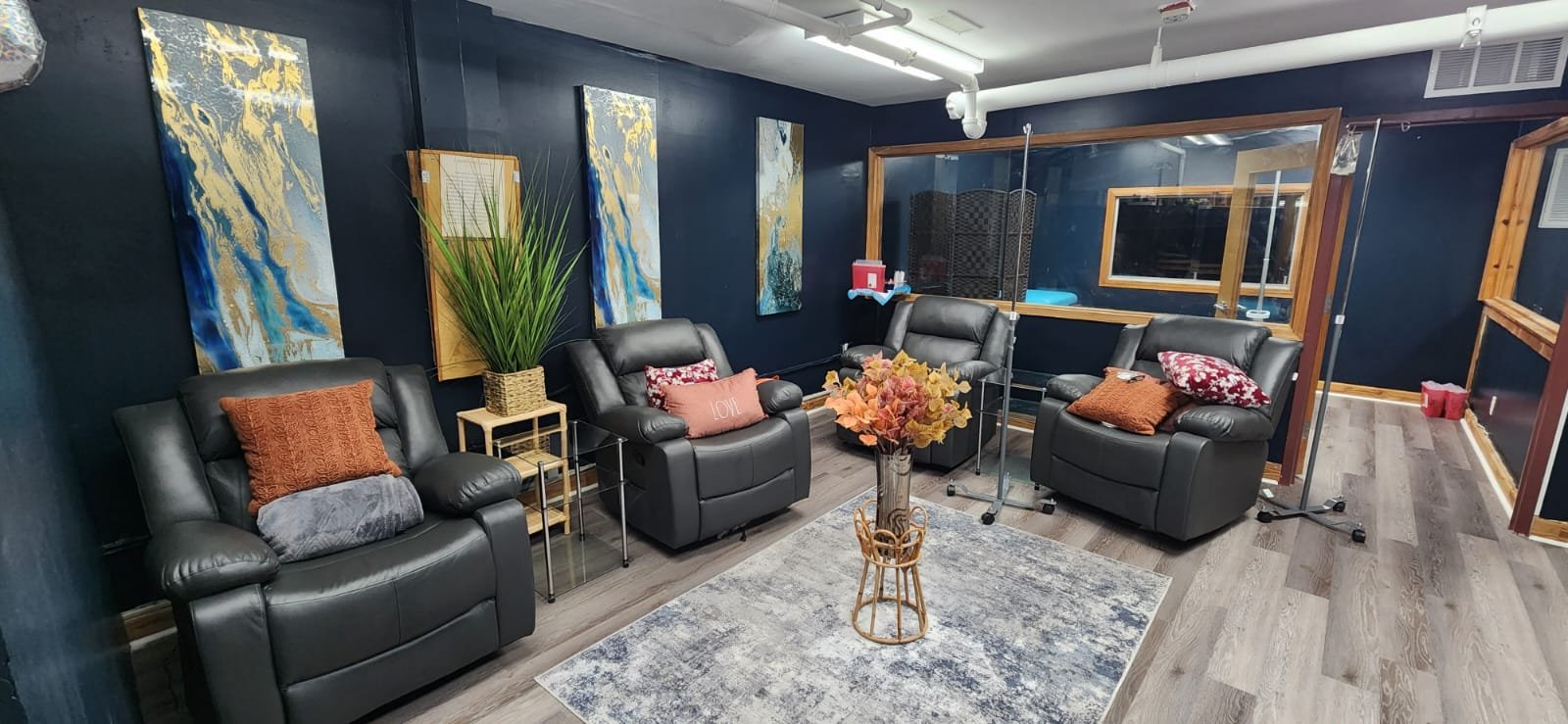 Clean, professional medical spa treatment room with neutral tones at Beta Health Weightloss Spa &Aesthetics in Washington