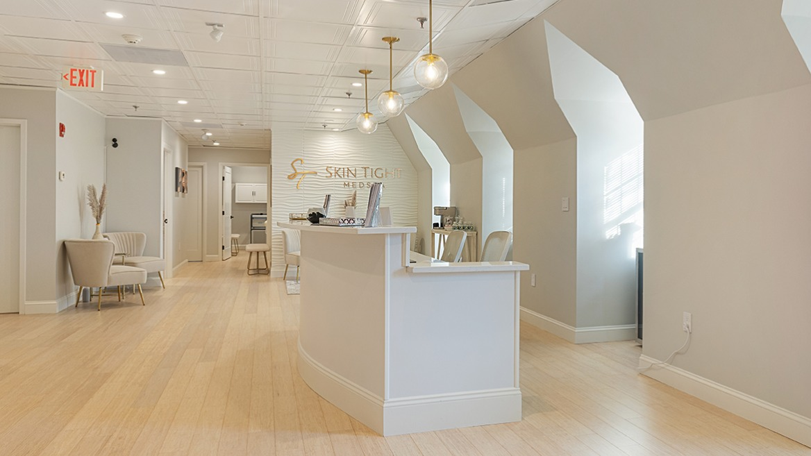 Clean, professional medical spa treatment room with neutral tones at Slim Weight Loss Clinic in Newton